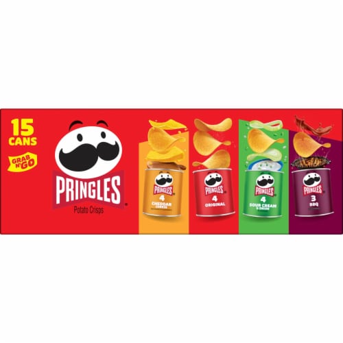 Pringles Variety Pack Potato Crisps Chips Grab and Go Snack Packs Perspective: bottom