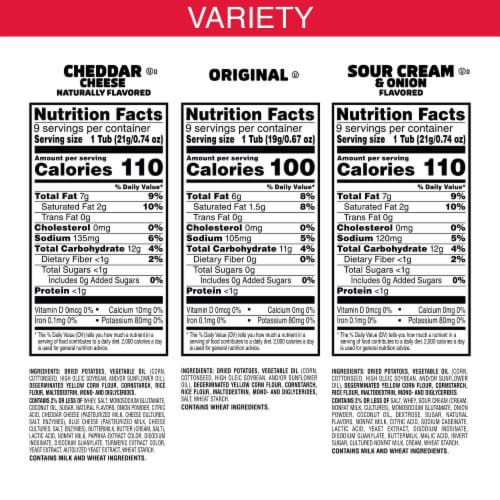 Pringles® Snack Stacks Variety Pack Potato Crisps Chips Perspective: bottom