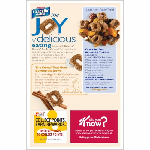 Kellogg's Cracklin' Oat Bran Original Cold Breakfast Cereal Perspective: bottom