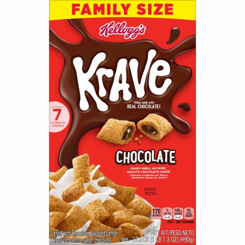 Kellogg's® Krave Chocolate Family Size Cereal Perspective: bottom