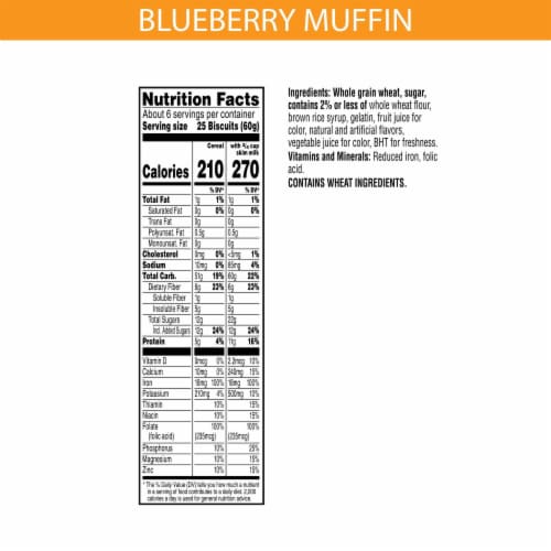 Kellogg's® Frosted Mini-Wheats Blueberry Muffin Family Pack Cereal Perspective: bottom