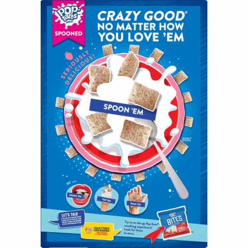 Pop-Tarts Frosted Strawberry Breakfast Cereal Perspective: bottom