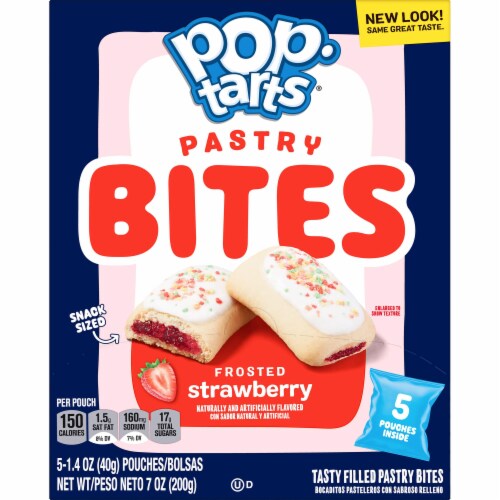 Pop-Tarts Frosted Strawberry Baked Pastry Bites Perspective: bottom
