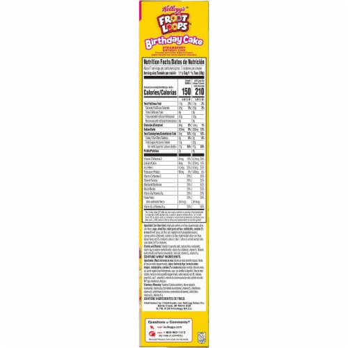 Kellogg's Froot Loops Breakfast Cereal Perspective: bottom