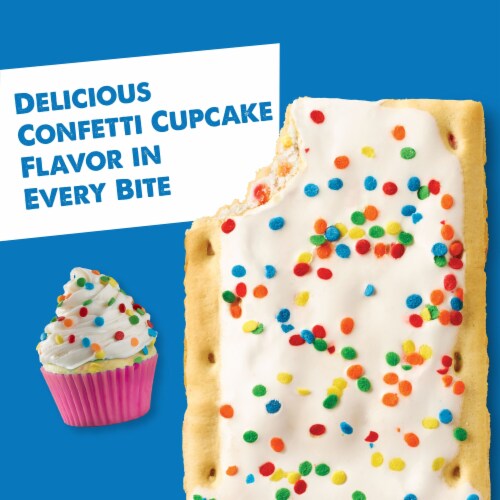Kellogg's Pop-Tarts Frosted Confetti Cupcake Toaster Pastries Perspective: bottom