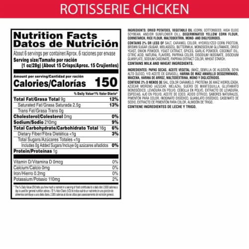 Pringles® Rotisserie Chicken Potato Crisps Chips Perspective: bottom