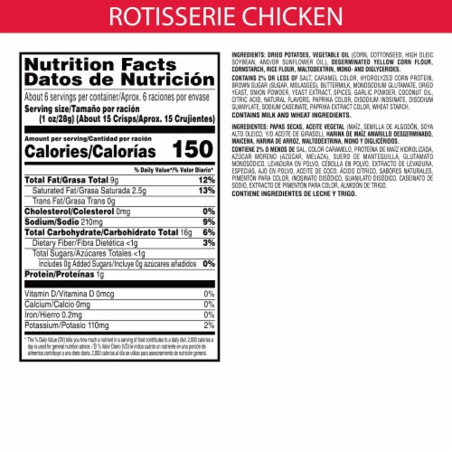 Pringles® Rotisserie Chicken Potato Crisps Chips Perspective: bottom