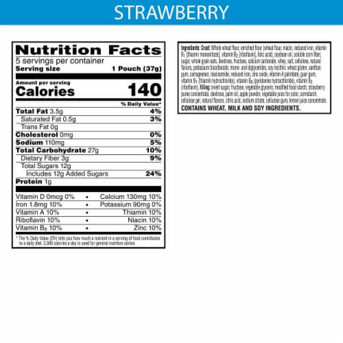 Nutri-Grain Bites Strawberry Mini Breakfast Bars Perspective: bottom