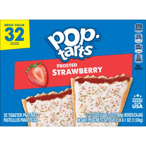 Pop-Tarts Frosted Strawberry Toaster Pastries Perspective: bottom