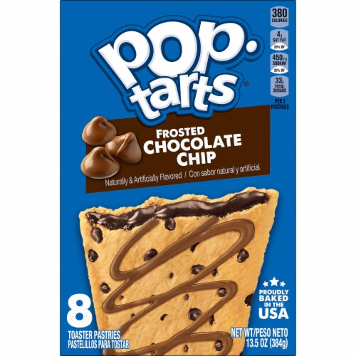 Pop-Tarts Chocolate Chip Drizzle Toaster Pastries Perspective: bottom