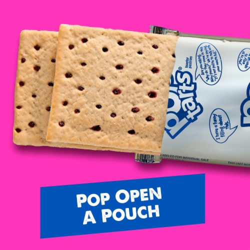 Kellogg's Pop-Tarts Unfrosted Blueberry Toaster Pastries Perspective: bottom
