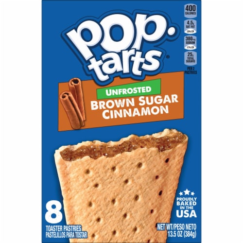 Kellogg's Pop-Tarts Unfrosted Brown Sugar Cinnamon Toaster Pastries Perspective: bottom