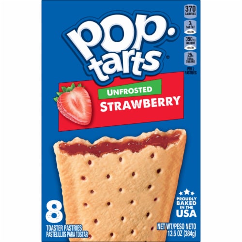Pop-Tarts Unfrosted Strawberry Toaster Pastries Perspective: bottom