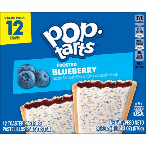 Pop-Tarts Frosted Blueberry Toaster Pastries Perspective: bottom