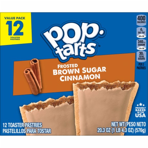 Pop-Tarts Frosted Brown Sugar Cinnamon Toaster Pastries Perspective: bottom