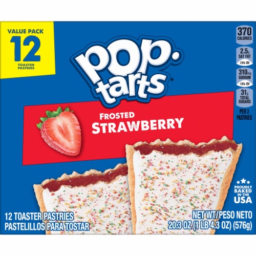 Pop-Tarts Frosted Strawberry Toaster Pastries Perspective: bottom