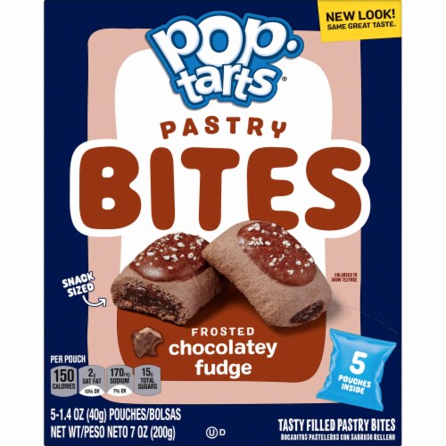 Pop-Tarts Frosted Chocolatey Fudge Baked Pastry Bites Perspective: bottom