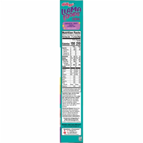 Kellogg's Llama Loops Breakfast Cereal Perspective: bottom