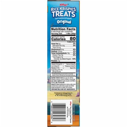 Kellogg's Rice Krispies Treats SpongeBob SquarePants Marshmallow Snack Bars Original Perspective: bottom