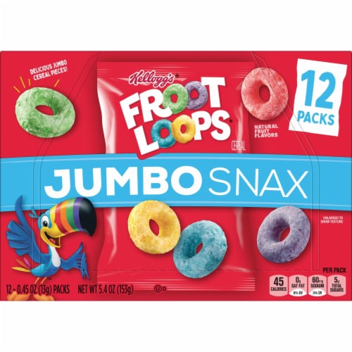 Kellogg's® Jumbo Snax Froot Loops Cereal Snacks Perspective: bottom