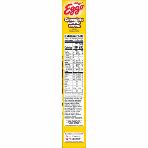 Eggo Chocolate Breakfast Cereal Perspective: bottom