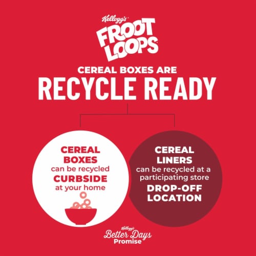 Kellogg's Froot Loops Original Cold Breakfast Cereal Perspective: bottom