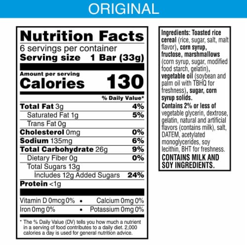 Kellogg's Rice Krispies Treats Homestyle Marshmallow Treat Bars Perspective: bottom