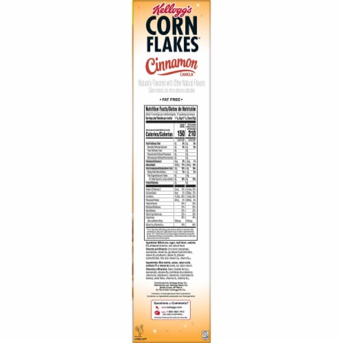 Kellogg's Corn Flakes Cinnamon Cold Breakfast Cereal Family Size Perspective: bottom