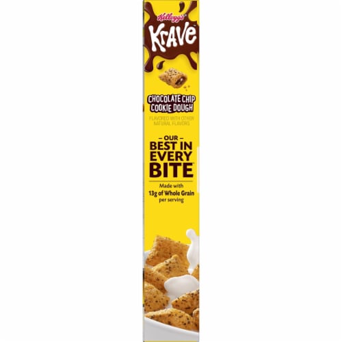 Kellogg's Krave Chocolate Chip Cookie Dough Breakfast Cereal Perspective: bottom
