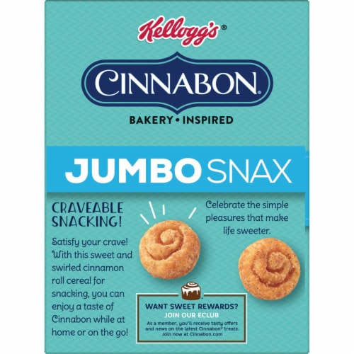 Kellogg's Jumbo Snax Cinnamon Roll Cereal Snacks Perspective: bottom