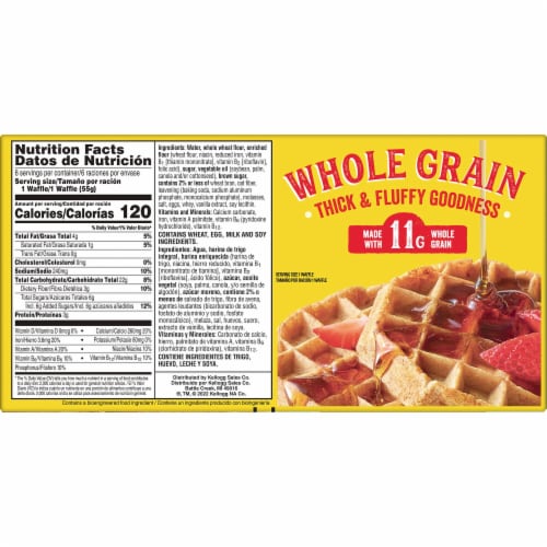 Kellogg's® Eggo® Thick & Fluffy Whole Grain Original Waffles Perspective: bottom