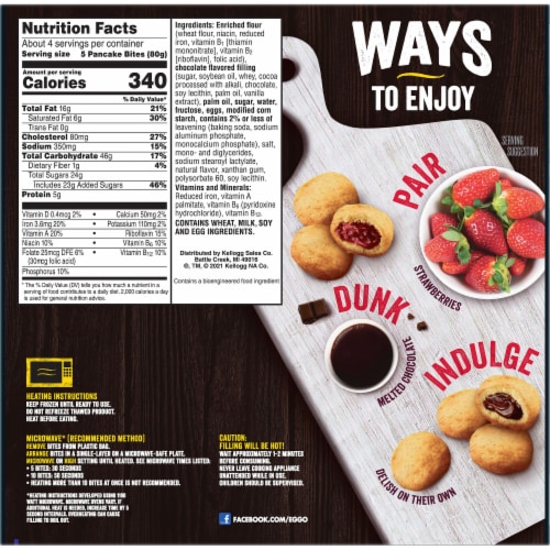 Kellogg's® Eggo® Chocolate Frozen Stuffed Pancake Bites Perspective: bottom