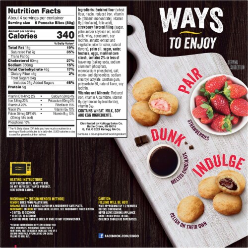 Kellogg's® Eggo® Strawberry Frozen Stuffed Pancake Bites Perspective: bottom