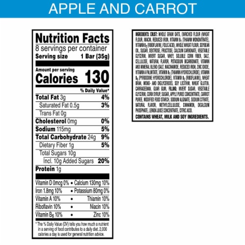 Nutri-Grain Apple and Carrot Soft Baked Breakfast Bars Perspective: bottom