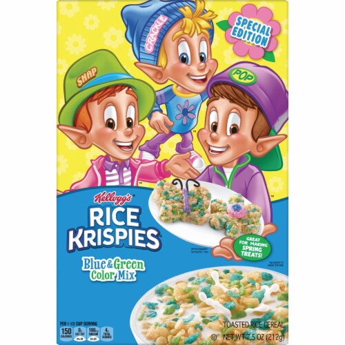 Kellogg's® Rice Krispies Blue and Green Color Mix Cereal Perspective: bottom