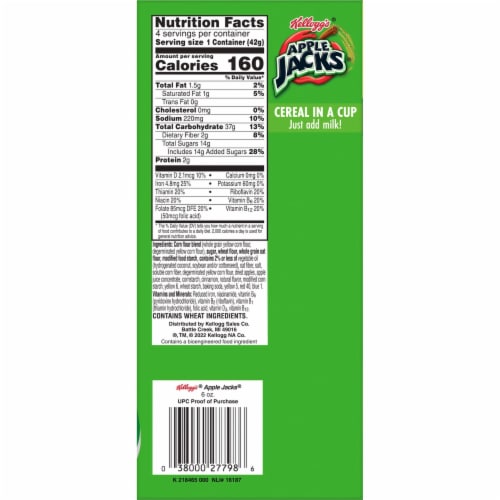Kellogg's® Apple Jacks Cereal Cups Perspective: bottom