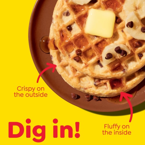 Eggo® Chocolatey Chip Banana Frozen Waffles Perspective: bottom