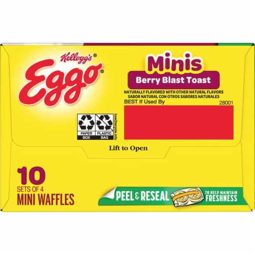 Kellogg's® Eggo® Minis Mixed Berry Toast Frozen Waffles Perspective: bottom
