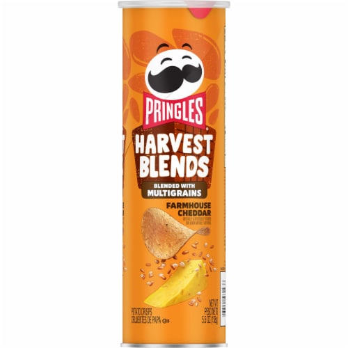 Pringles® Harvest Blends Farmhouse Cheddar Potato Crisps Chips Perspective: bottom