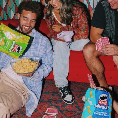 Pringles® Mingles Sharp White Cheddar and Ranch Puffed Snacks Perspective: bottom