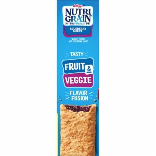 Kellogg's Nutri-Grain Fruit and Veggie Blueberry and Beet Breakfast Bars Perspective: bottom