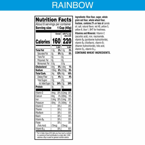 Kellogg's® Rainbow Krispies Fruity Flavor Cereal Perspective: bottom