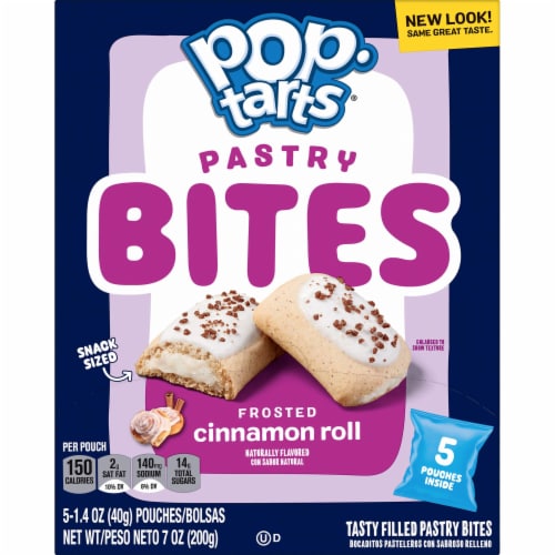Kellogg's Pop-Tarts Bites Frosted Cinnamon Roll Baked Pastry Bites Perspective: bottom