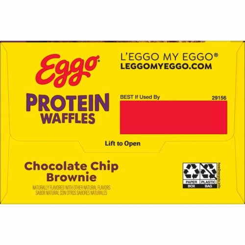 Kellogg's® Eggo® Protein Chocolate Chip Brownie Frozen Waffles Perspective: bottom