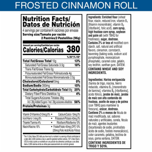 Kellogg's Pop-Tarts Frosted Cinnamon Roll Toaster Pastries Perspective: bottom