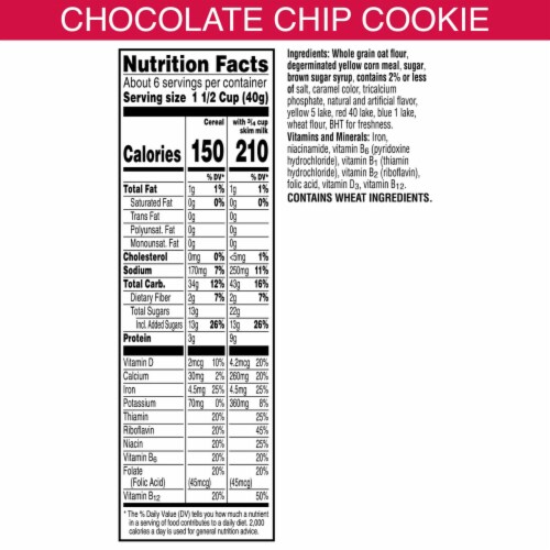 Kellogg's Crumbl Chocolatey Chip Cookie Cereal Perspective: bottom
