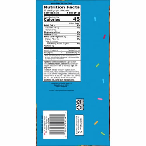 Rice Krispies Treats® Original with Colorful Sprinkles Crispy Mini Marshmallow Squares Perspective: bottom