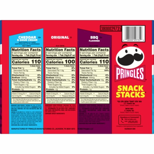 Pringles® Snack Stacks Potato Crisps Chips Variety Pack Perspective: bottom