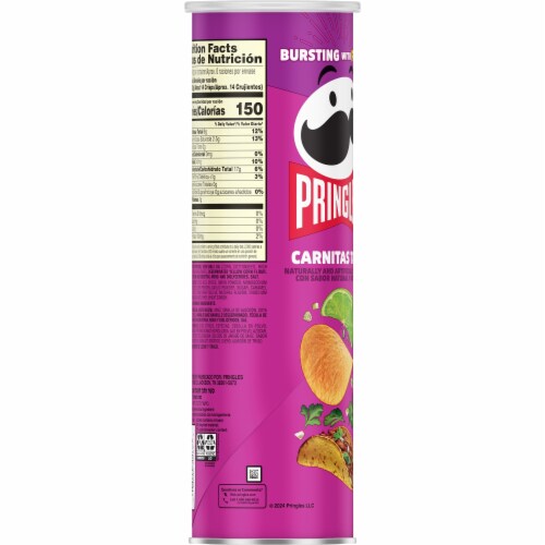 Pringles® Carnitas Taco Potato Crisps Chips Perspective: bottom