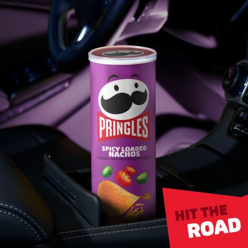 Pringles® Spicy Loaded Nachos Potato Crisps Chips Perspective: bottom